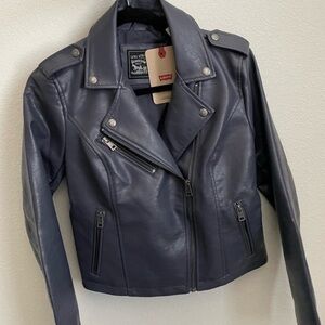 Levi's Women's grey Leather Jacket
